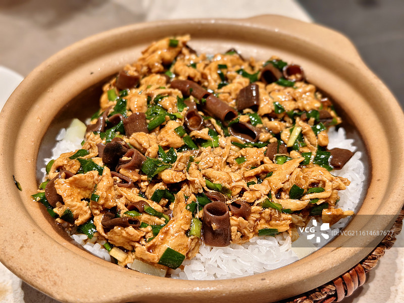 海肠拌饭 家常下饭菜图片素材