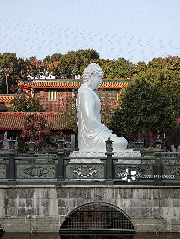 厦门仙岳山天竺岩寺-汉白玉大佛图片素材