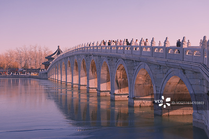 十七孔桥图片素材