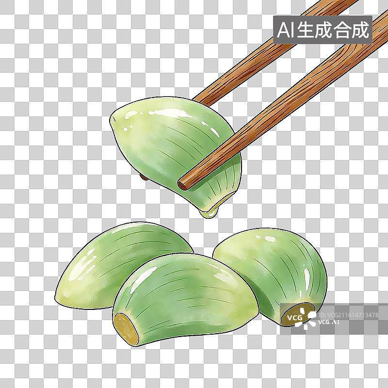【AI数字艺术】筷子夹起腊八蒜特写镜头图片素材