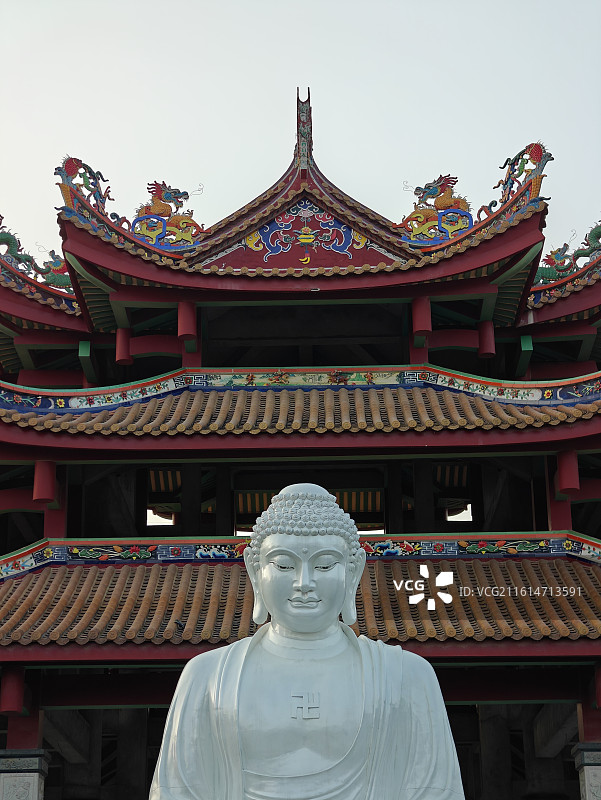 厦门仙岳山天竺岩寺-汉白玉大佛图片素材