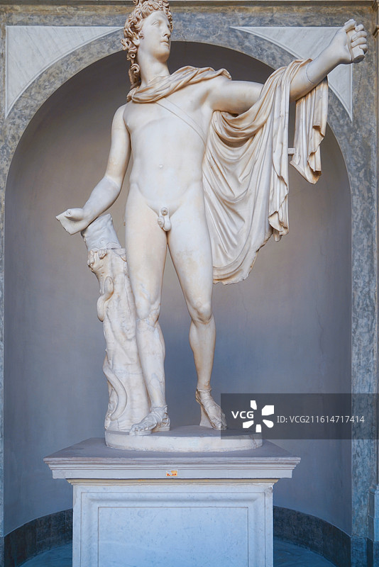 梵蒂冈博物馆雕塑：贝尔维德尔的阿波罗图片素材