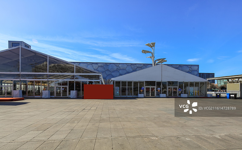 北京奥林匹克中心区-国家游泳中心（水立方）图片素材