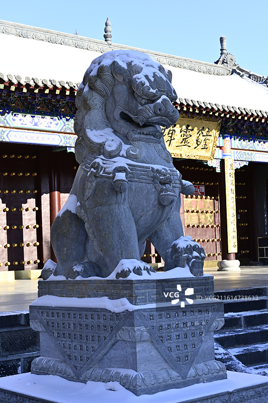 五大连池风景区钟灵禅寺建筑图片素材