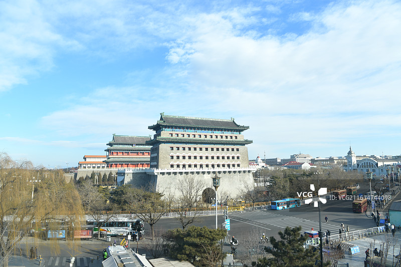 北京前门箭楼正阳门前门大街图片素材