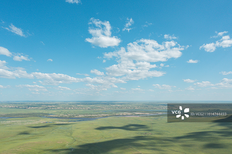航拍呼伦贝尔大草原图片素材