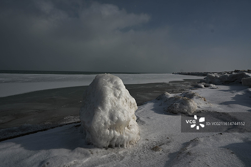 冬天青海湖之旅，冬日青海湖图片素材