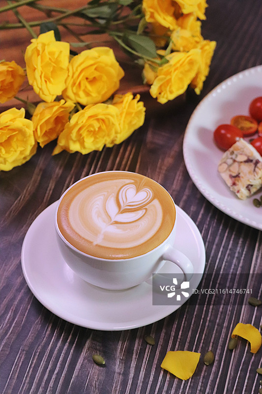 拿铁咖啡图片素材