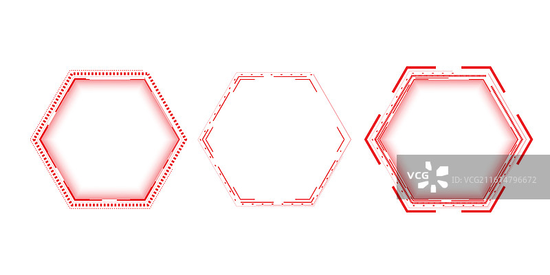 六边形科技框图片素材