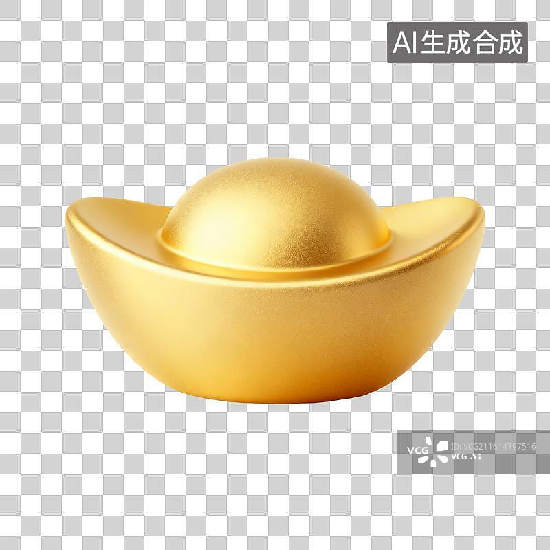 【AI数字艺术】黄金元宝图片素材