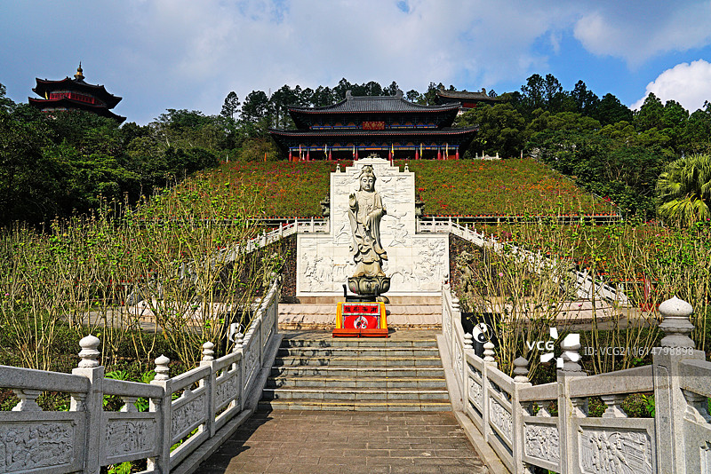 海南定安文笔峰盘古文化旅游区-观音殿图片素材