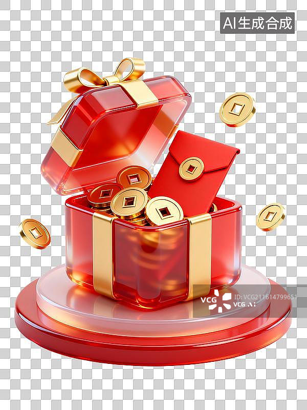 【AI数字艺术】金融活动礼盒图片素材