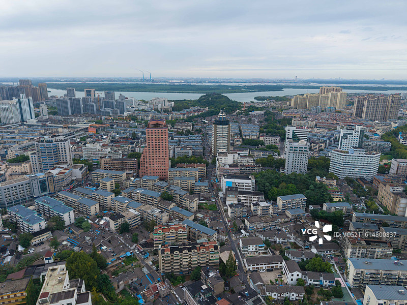 江苏省镇江市，京口区，梦溪园，城市航拍图片素材