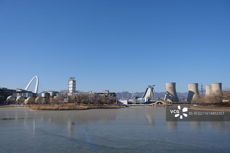 北京首钢园冬日自然景色图片素材