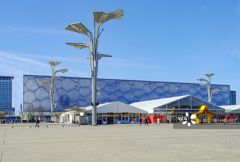 北京奥林匹克中心区-国家游泳中心（水立方）图片素材