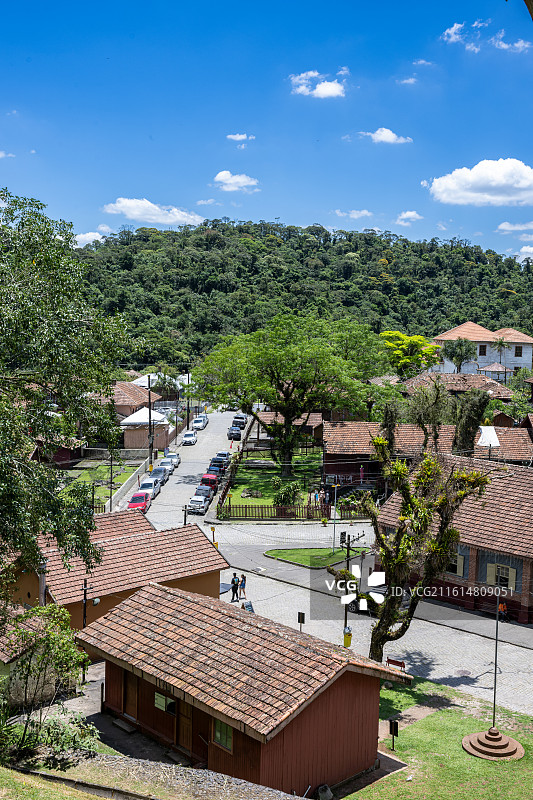 巴西，圣保罗，Santo André 市，Paranapiacaba 小镇。英式铁路遗产，云雾小镇图片素材