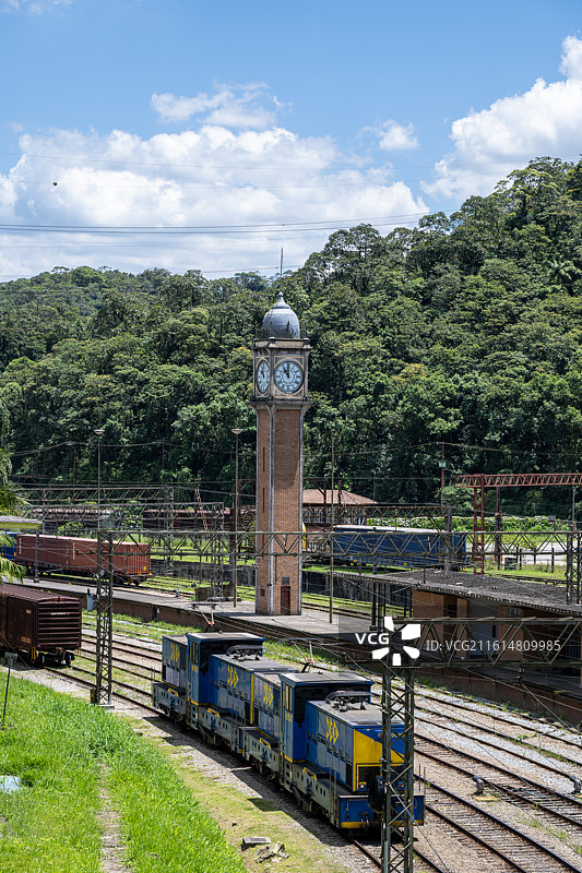 巴西，圣保罗，Santo André 市，Paranapiacaba 小镇。英式铁路遗产，云雾小镇图片素材