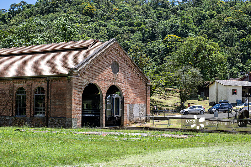 巴西，圣保罗，Santo André 市，Paranapiacaba 小镇。英式铁路遗产，云雾小镇图片素材