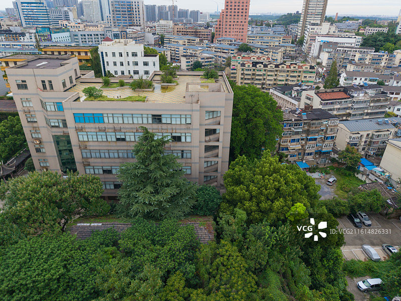 江苏省镇江市，京口区，梦溪园，城市航拍图片素材