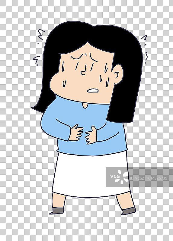 腹部疼痛的人物图片素材