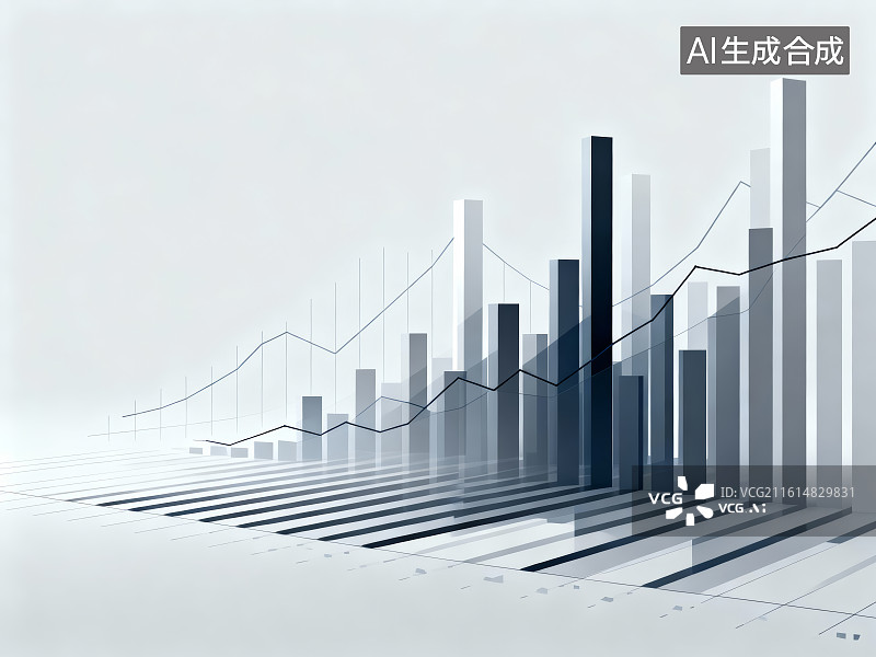 【AI数字艺术】商业数据可视化图表展示图片素材