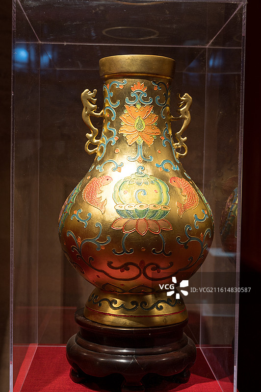 北京正阳楼藏品国宝清代珐琅实拍图片图片素材