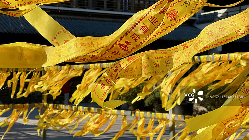 寺庙中祈福的幡图片素材