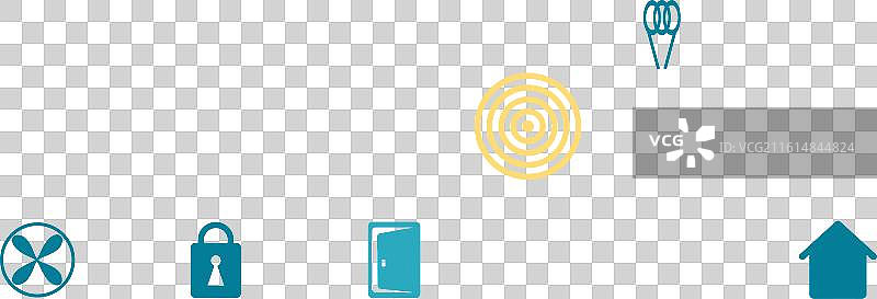 智能家居抽象几何横幅 自动化图片素材