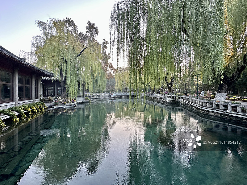 济南趵突泉公园自然风景图片素材