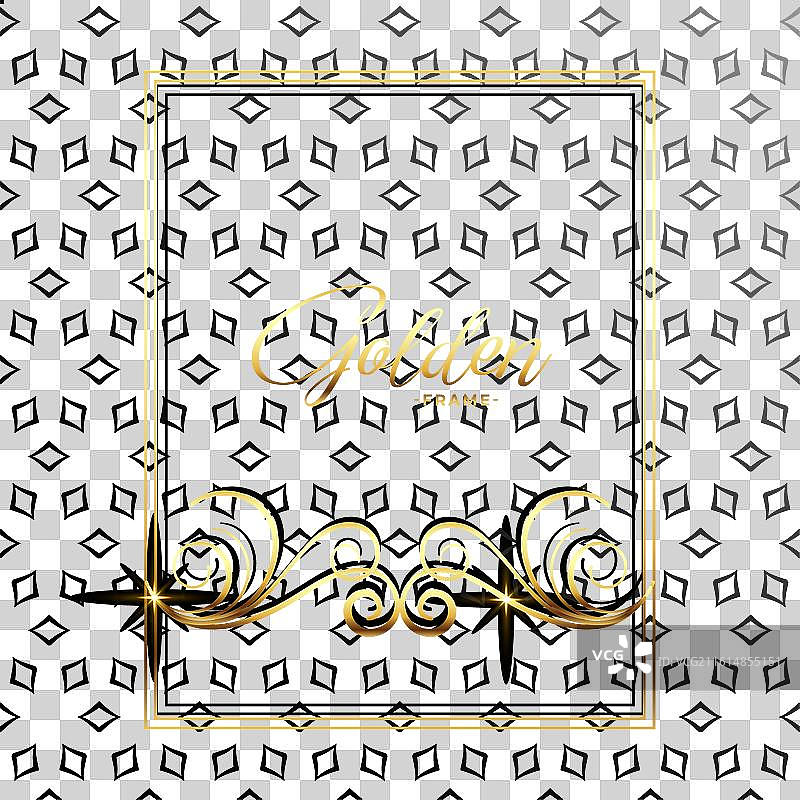 可爱的复古风格空白花卉相框背景图片素材