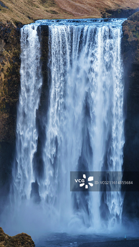 冰岛冬季瀑布斯科加瀑布图片素材