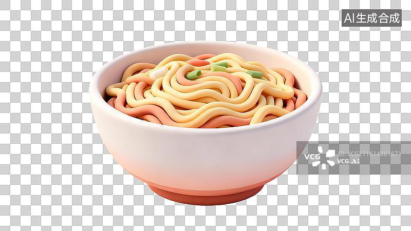 【AI数字艺术】一碗卡通面条图片素材