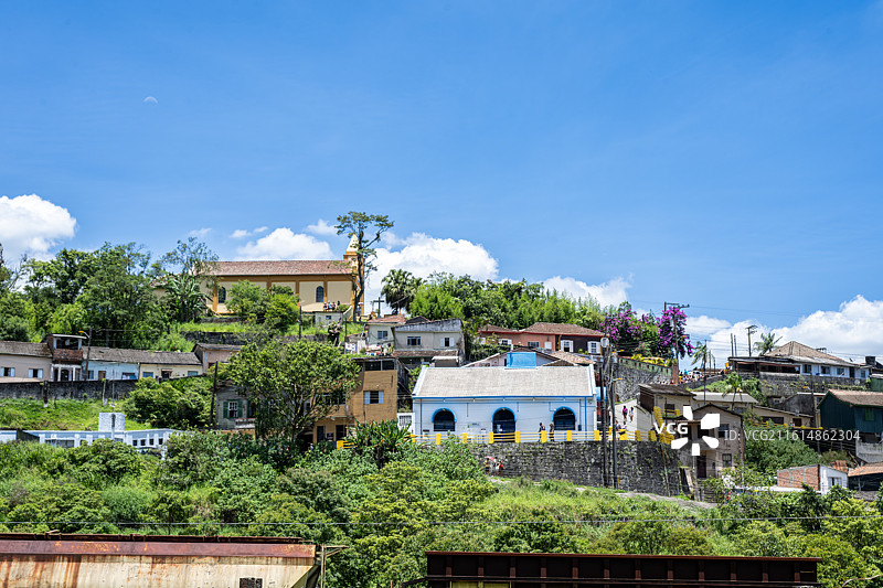 巴西，圣保罗，Santo André 市，Paranapiacaba 小镇。英式铁路遗产，云雾小镇图片素材