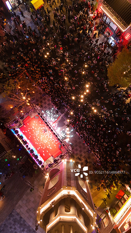 航拍兴国县元旦跨年夜活动图片素材