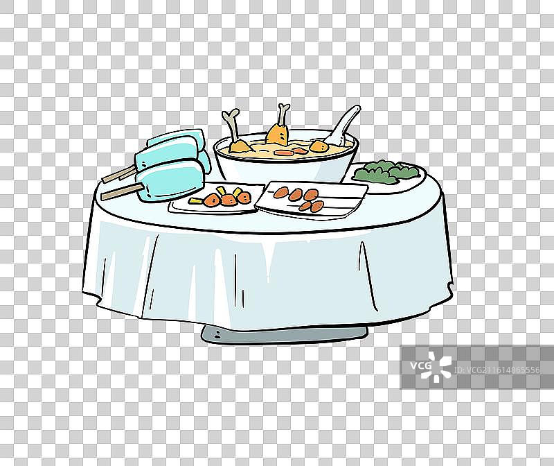 一桌丰盛的年夜饭图片素材