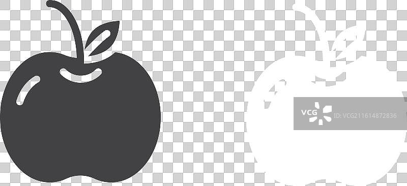 苹果图标细线集图片素材