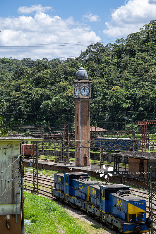 巴西，圣保罗，Santo André 市，Paranapiacaba 小镇。英式铁路遗产，云雾小镇图片素材