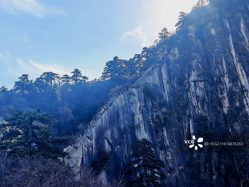 华山苍龙岭图片素材