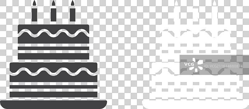 蛋糕图标细线集图片素材