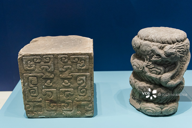 石构件 清朝 北京市三山五园文化艺术中心“山水连城-海淀历史文物展”展览图片素材