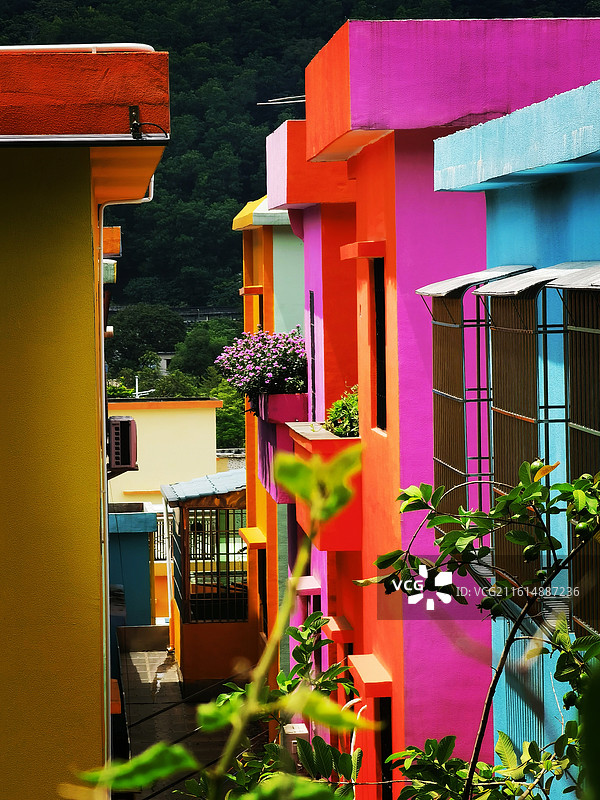 江门横坑里彩虹村的建筑图片素材