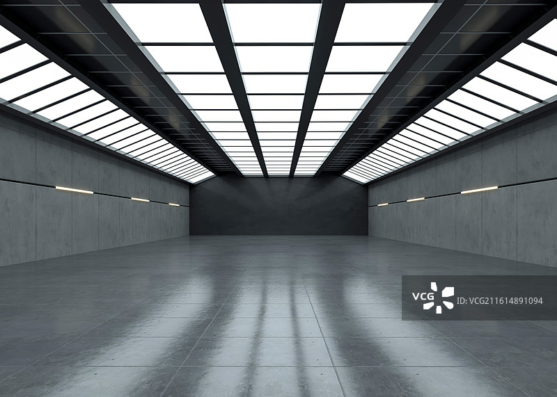 现代工业风格空旷室内空间图片素材