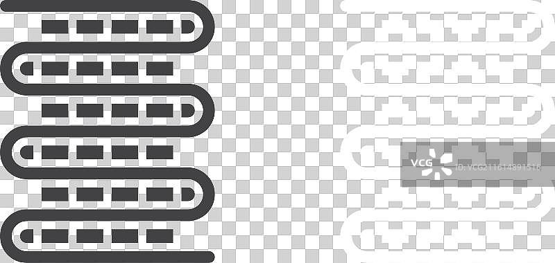 冷凝器盘管图标细线集图片素材