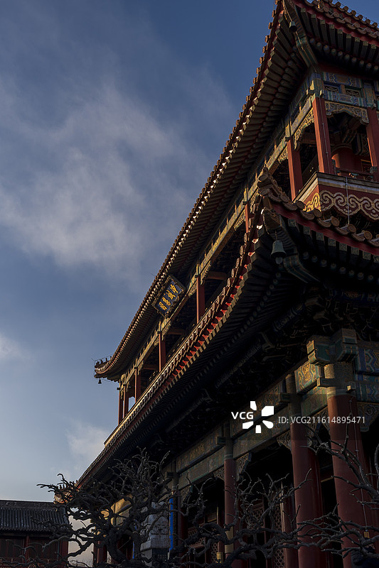 雍和宫万福阁是雍和宫最雄伟的建筑，也是全国重点文物保护单位雍和宫的重要组成部分。图片素材