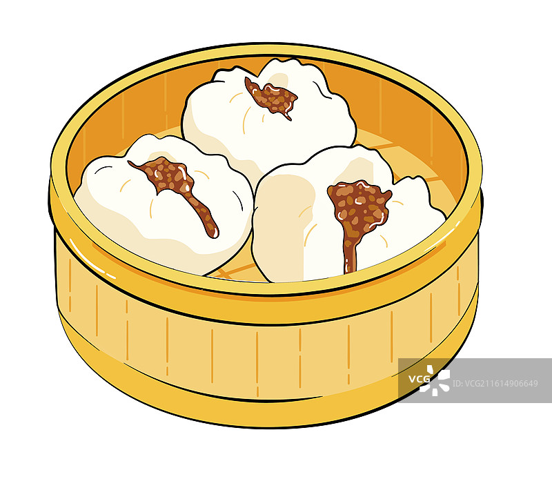 叉烧包矢量插画图片素材