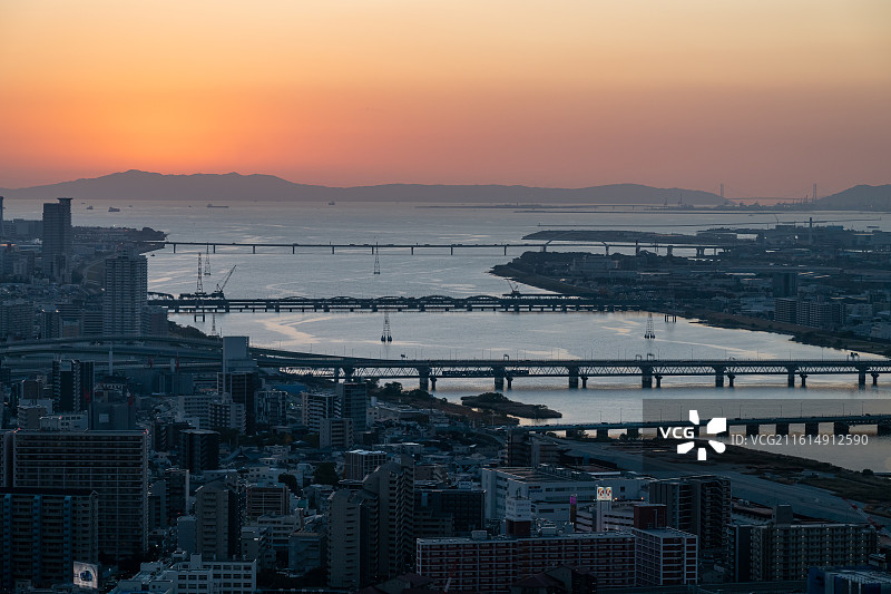 日本大阪城市风光图片素材