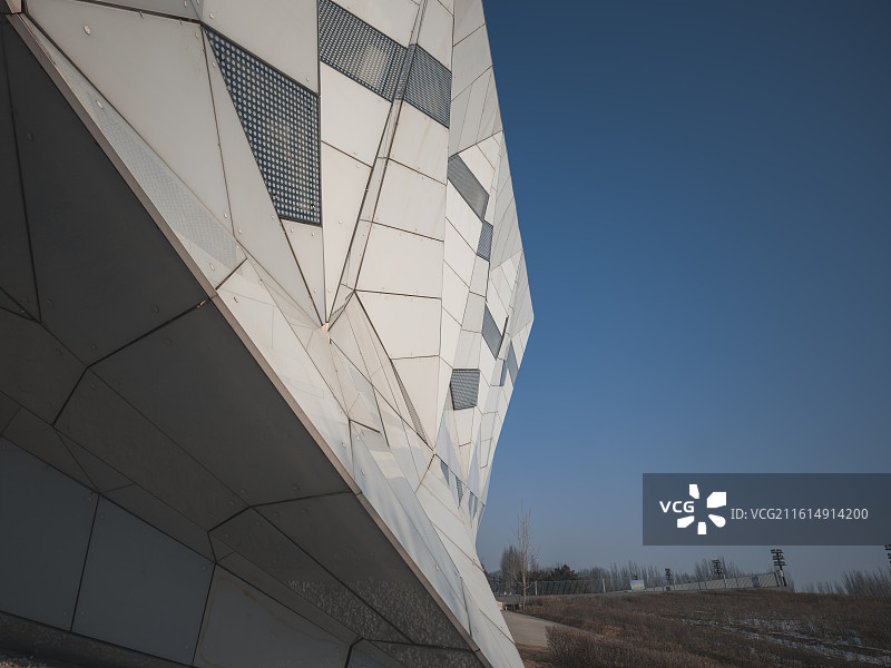 大同图书馆-现代城市建筑和空旷的广场图片素材