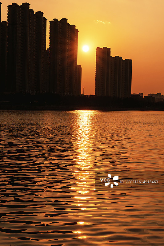 城市日落图片素材