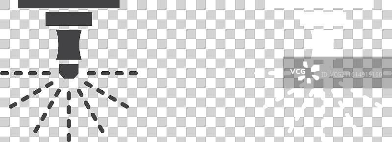 灌溉图标细线集图片素材