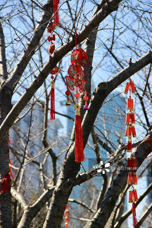 新年装饰红色中国结图片素材